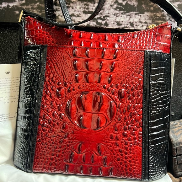 🖤❤️NWT- BRAHMIN STUNNING KATIE VINTAGE RED STANZA ❤️🖤 - Picture 3 of 13